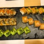 sushi in a tray