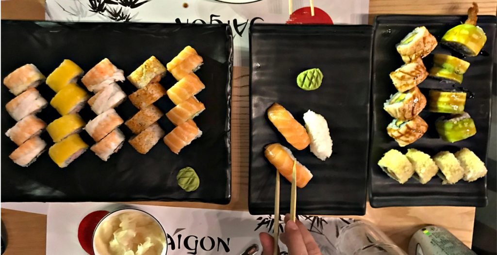 sushi in a plate