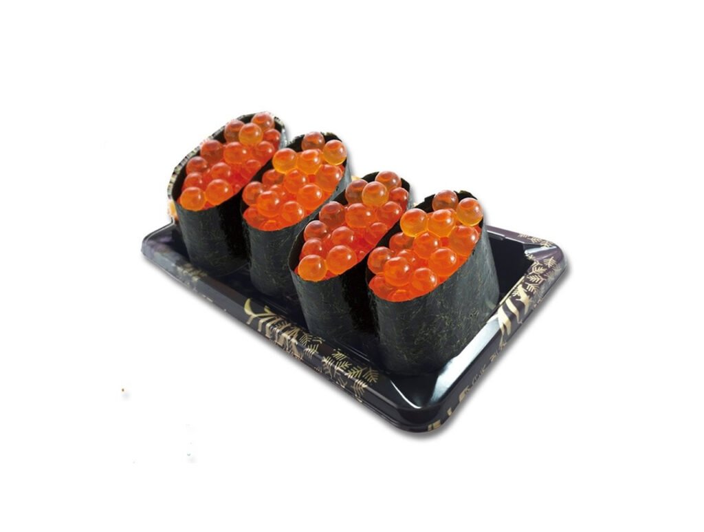 ikura, salmon eggs, gunkan