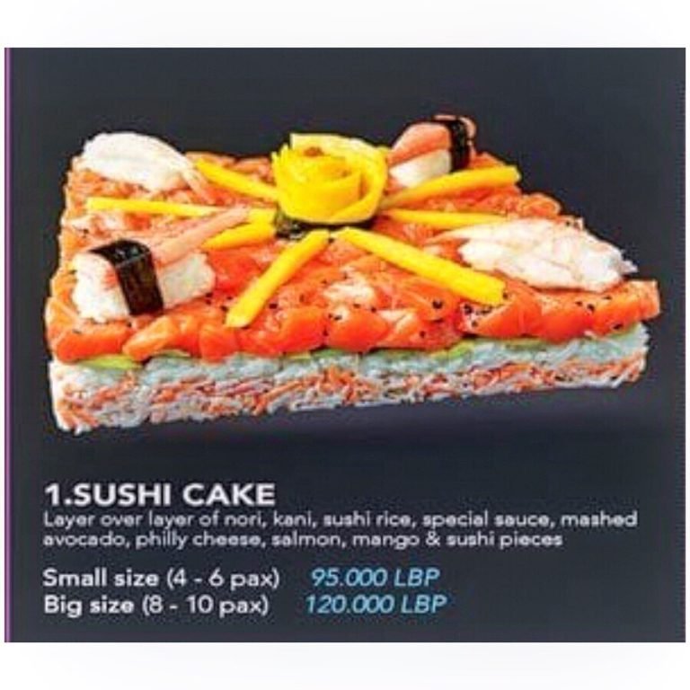 sushi cake in lebanon