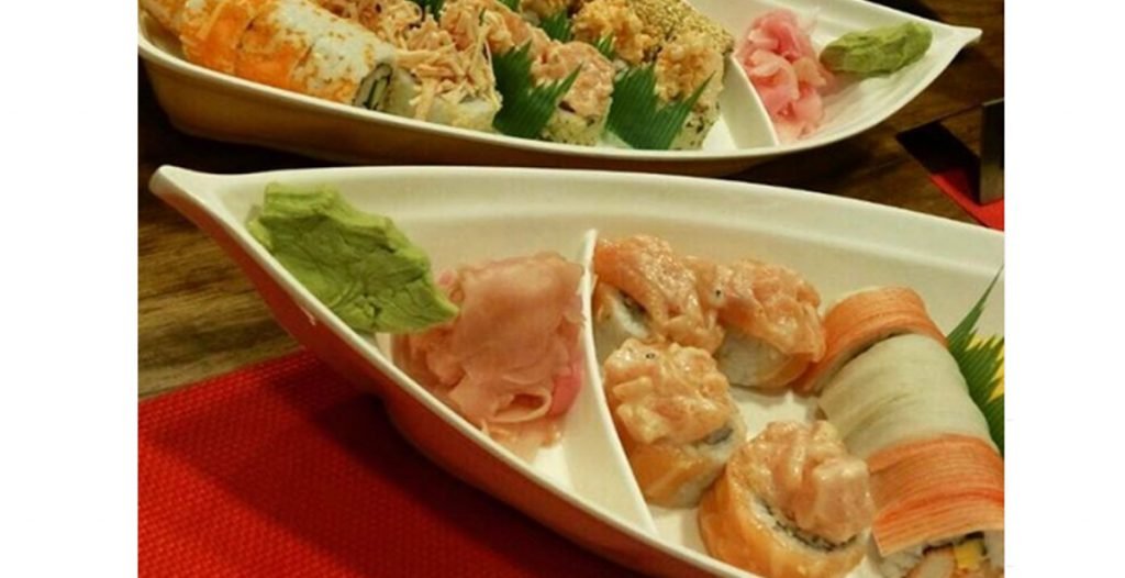 Sushi in boat