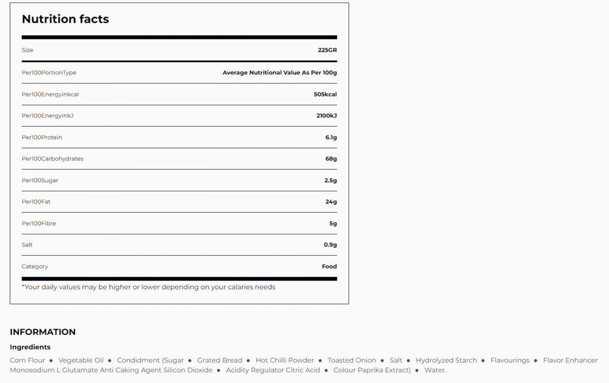 Nacho Chips Jalapeno Party Size 225g (EL SABOR ) - Image 3