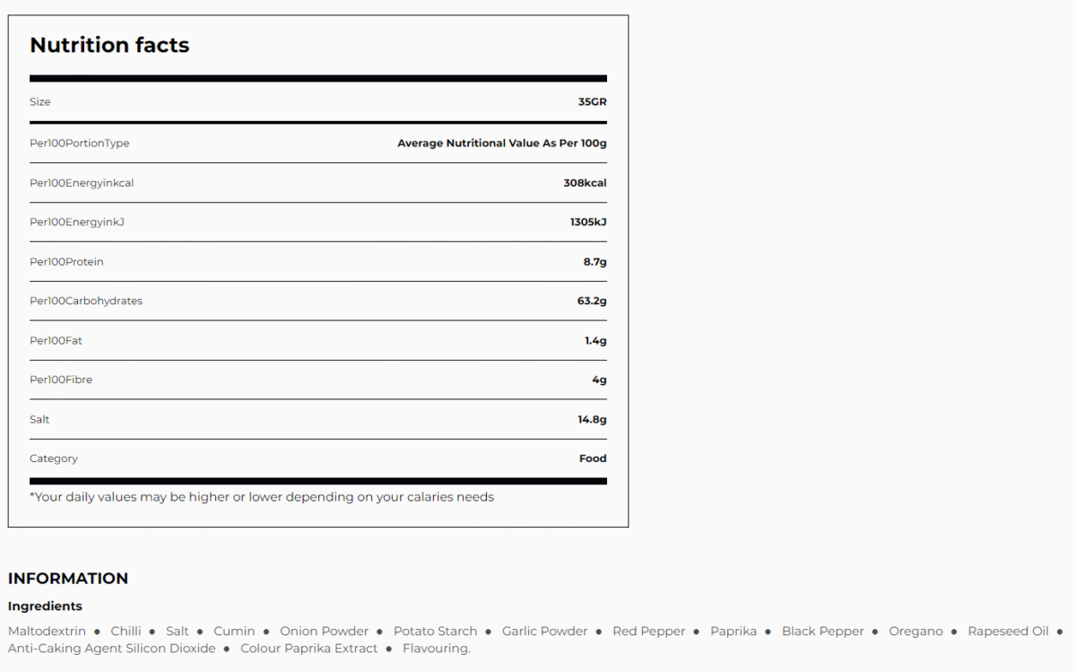 Fajita Spice Mix 35g (EL SABOR) - Image 3