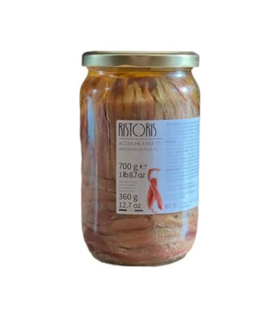 Anchovies fillet in glass (700g) Ristoris Italy