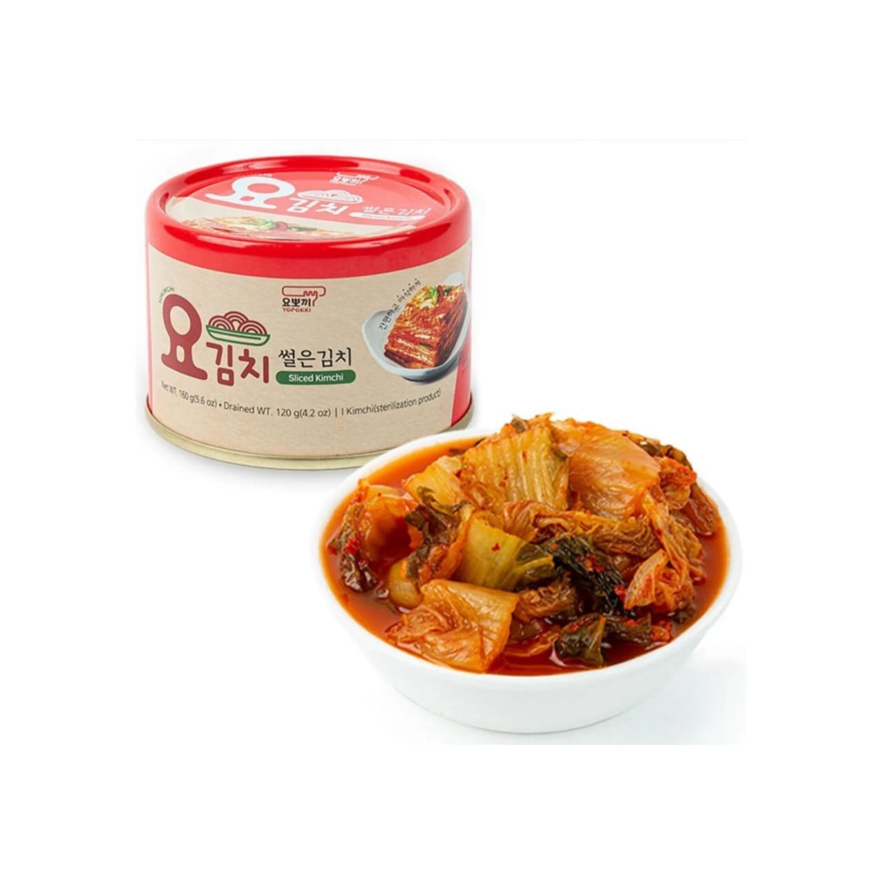 Sliced Kimchi Can 160 (Yopokki Korea)