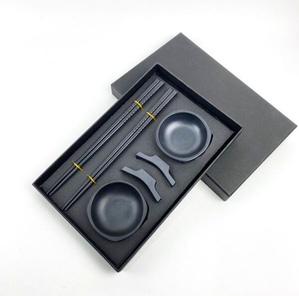Chopsticks Black Set Premium Reusable (Fiberglass)