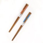 Chopsticks set of 2 with rest bamboo pattern (reusable) - Image 3