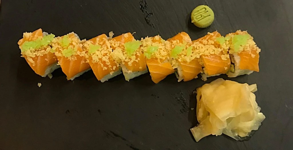 sushi on a tray