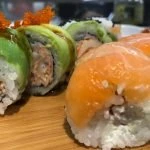 Sushi Ura Makis on a Plate at Carrefour Lebanon