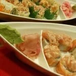 Sushi in boat