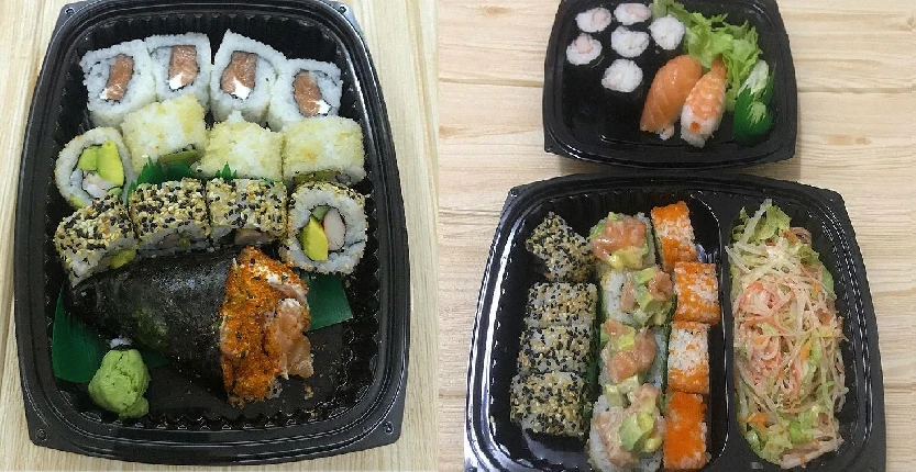 Sushi in a plate