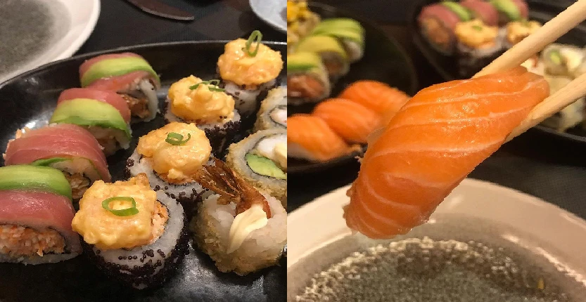 Sushi in a plate