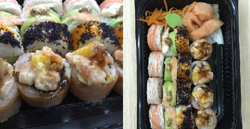 Sushi in a plate