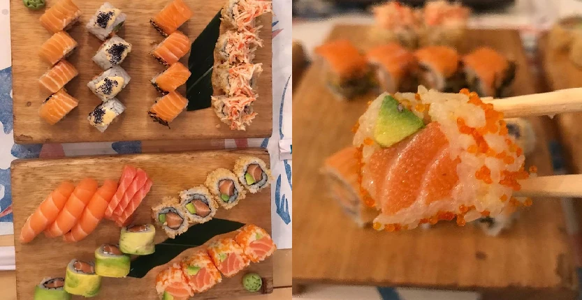 Sushi in a plate