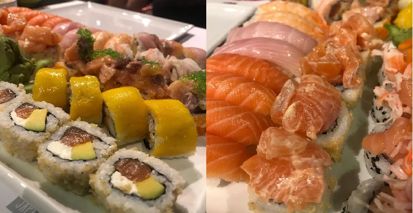 Sushi in a plate