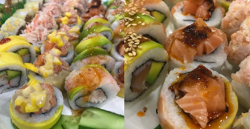 Sushi in a plate