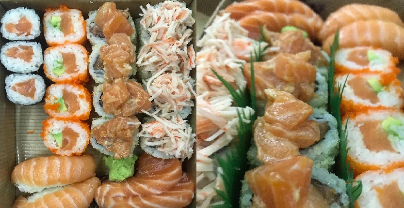 Sushi in a plate