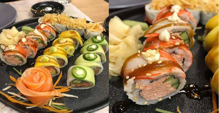 Sushi in a plate