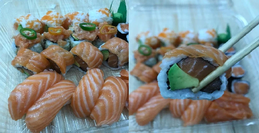 Sushi in a plate