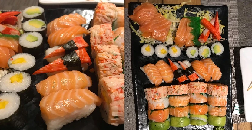 Sushi in a plate