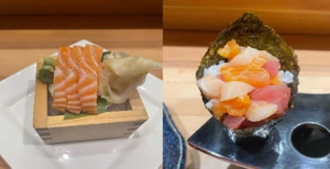 Sushi in a plate