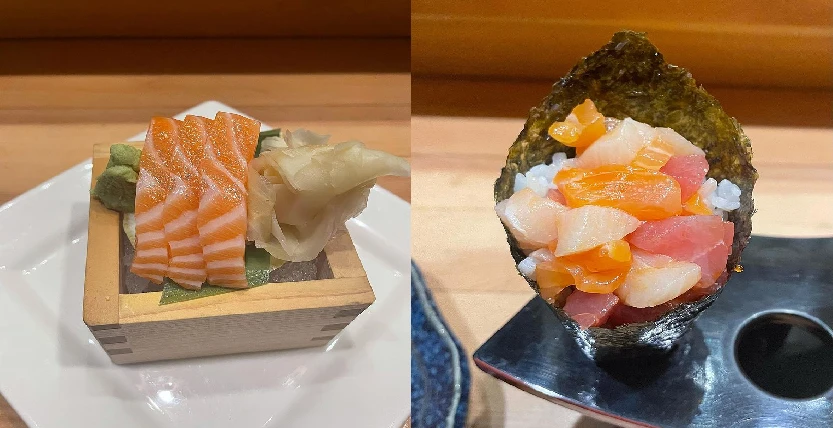 Sushi in a plate