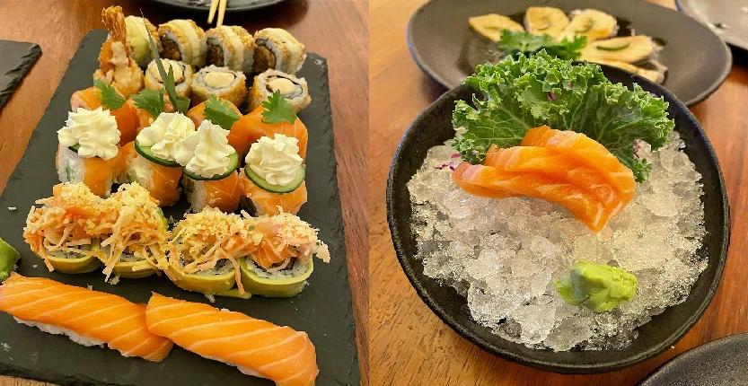 Sushi in a plate