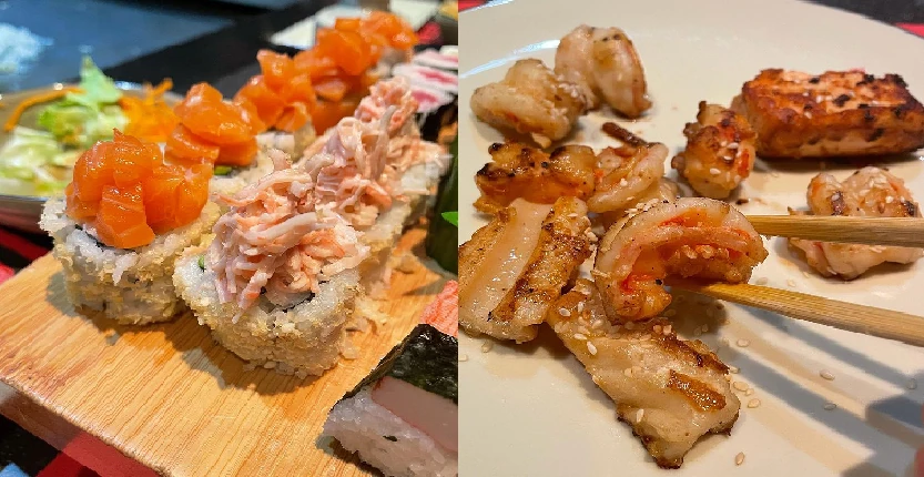 Sushi in a plate