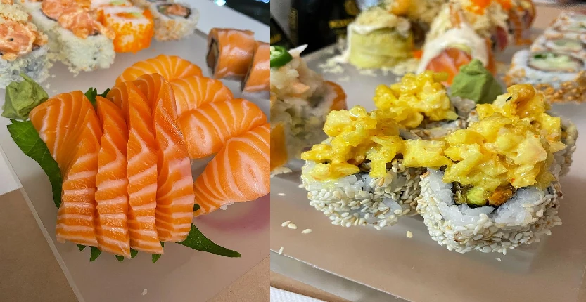 Sushi in a plate