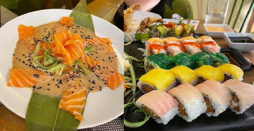 Sushi in a plate