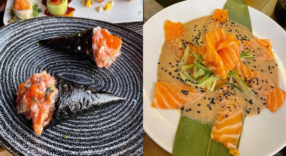 Sushi in a plate