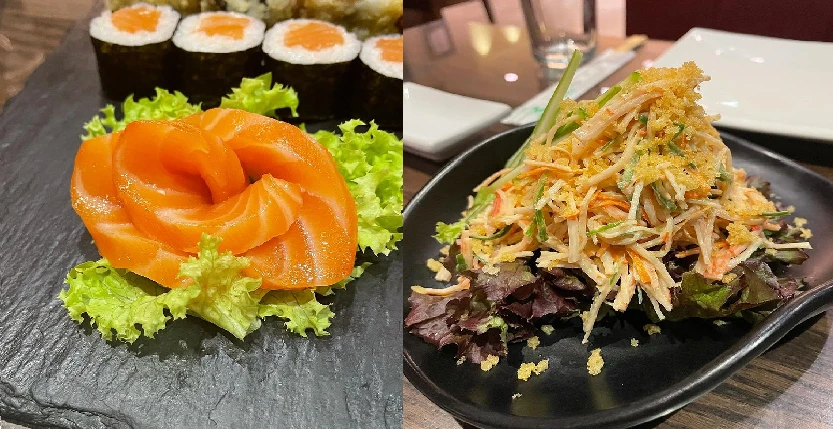 Sushi in a plate