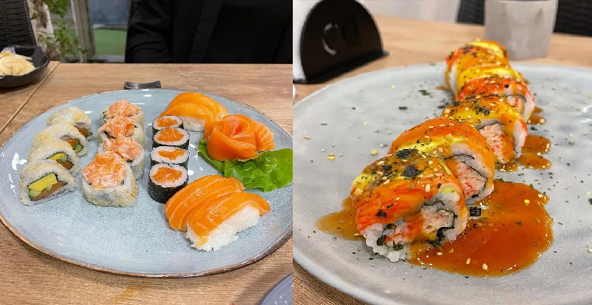 Sushi in a plate