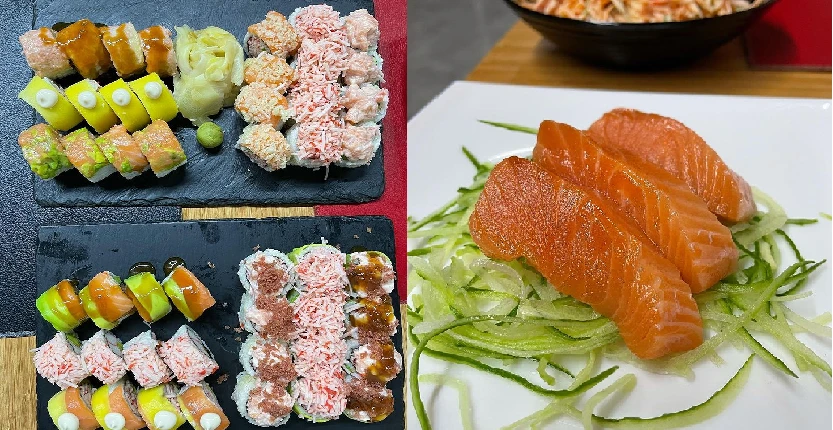 Sushi in a plate