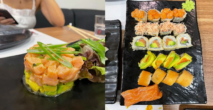 Sushi in a plate