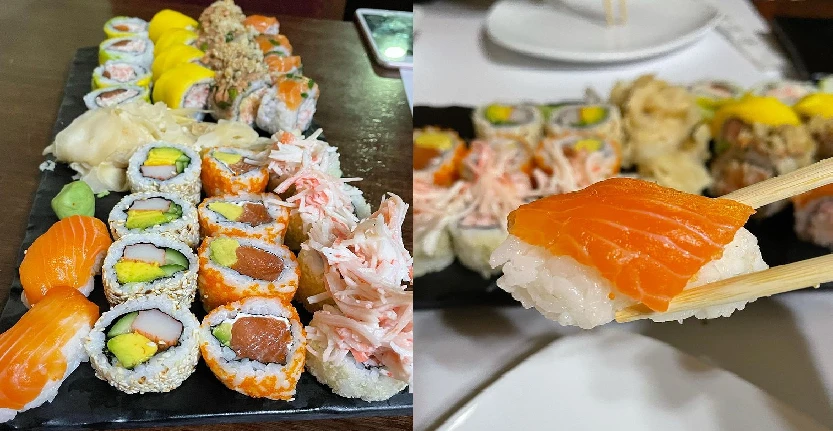 Sushi in a plate