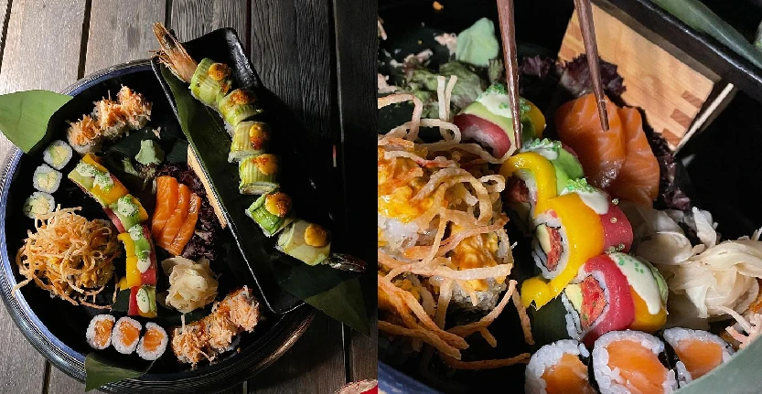 Sushi in a plate