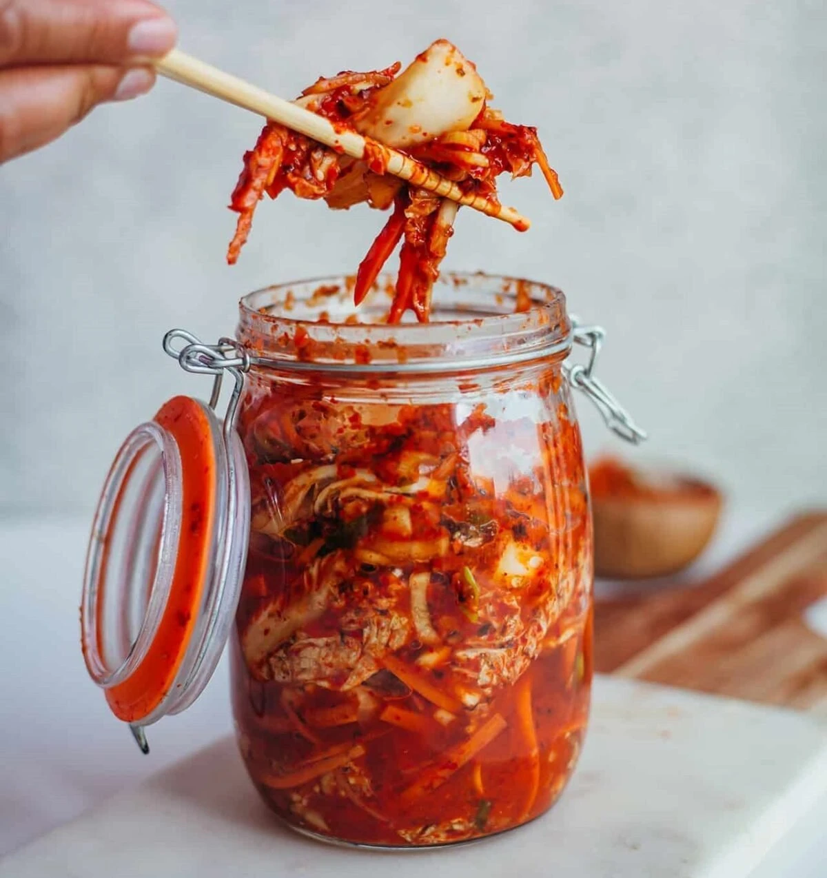 kimchi jar vegetables