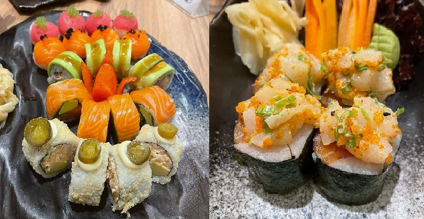 Sushi in a plate