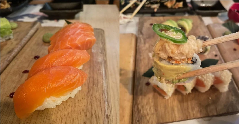 Sushi in a plate