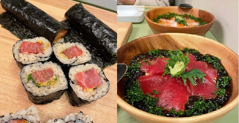 Sushi in a plate