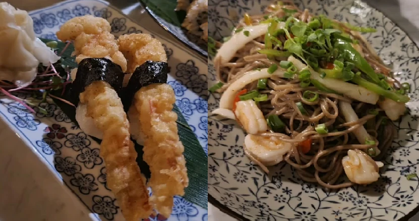 Sushi in a plate