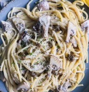 white truffle cream pasta