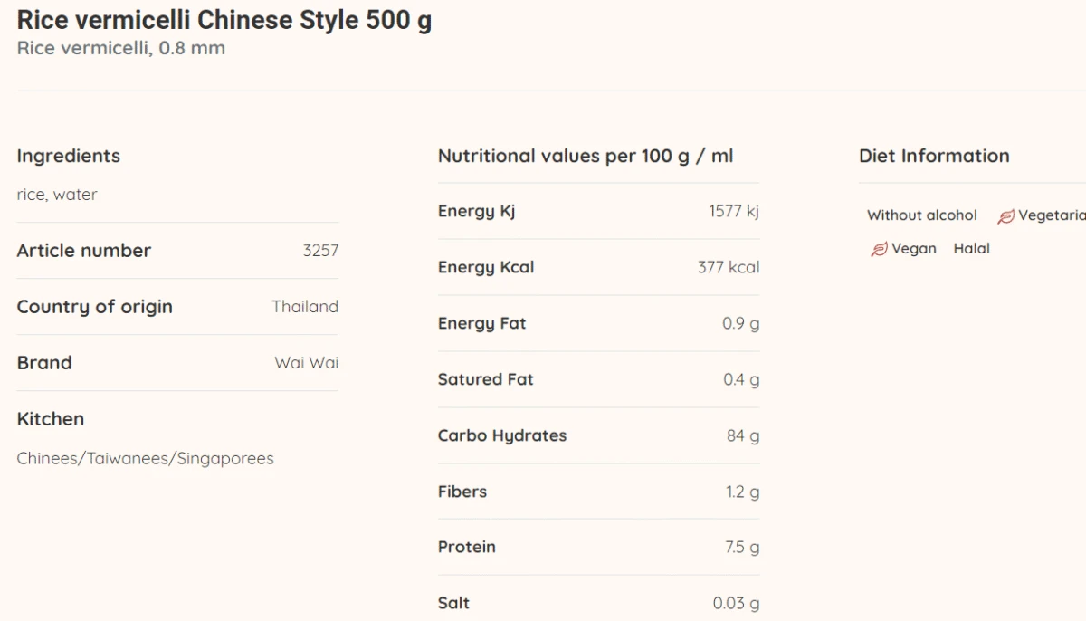 Rice Vermicelli Noodles 500g (Wai Wai) - Image 3