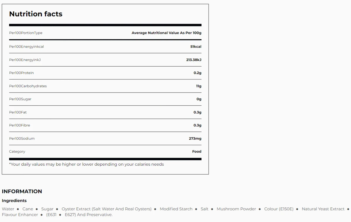 Oyster Sauce 250 ml (Exotic Food) - Image 2