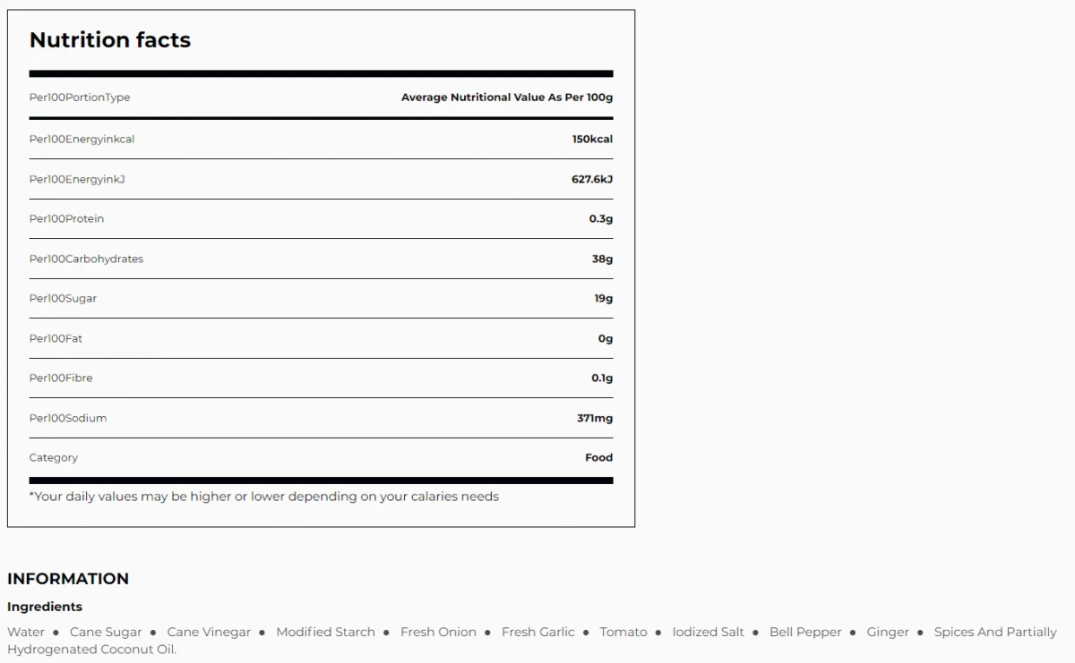 Sweet and sour sauce suree 295ml - Image 3