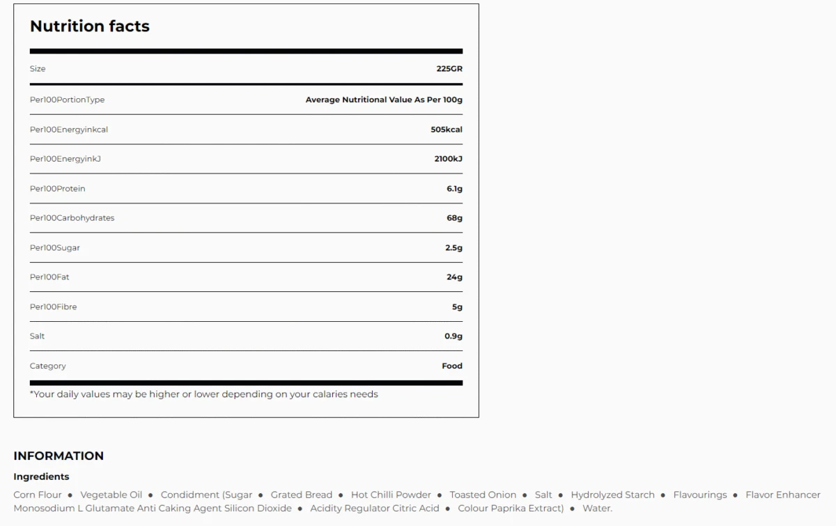 Nacho Chips Jalapeno Party Size 225g (EL SABOR ) - Image 3