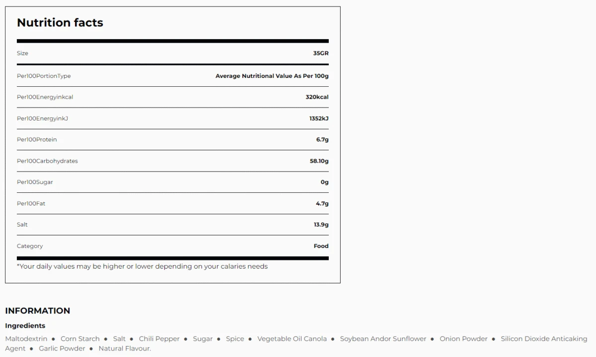 Taco Spice Mix 35g (EL SABOR) - Image 3