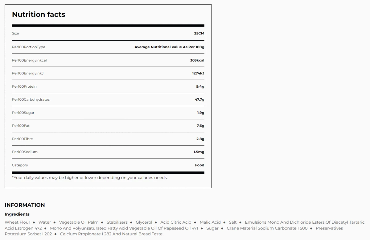 Wrap Happy Time 20cm 200g (EL SABOR) - Image 3